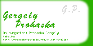 gergely prohaska business card